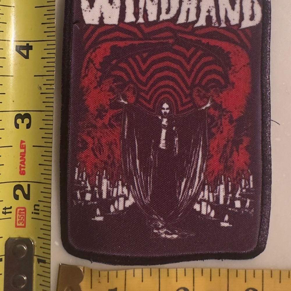 Windhand Band Patch with Red and Black Design